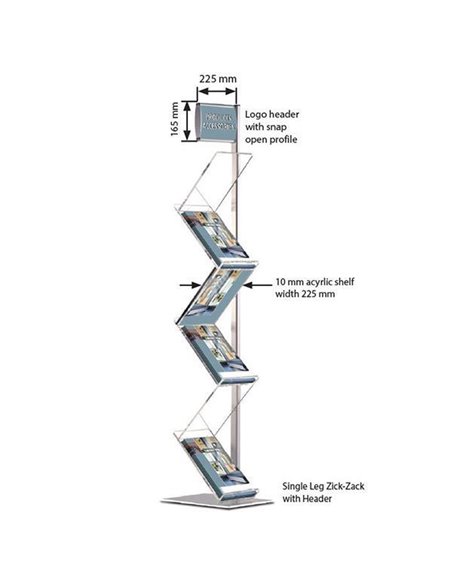 Σταντ επιδαπέδιο "Ζικ-ζακ" με επικεφαλίδα