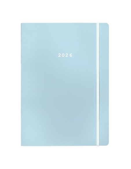 Next ημερολόγιο 2026 Pastel ημερήσιο flexi  γαλάζιο με λάστιχο 14x21εκ.