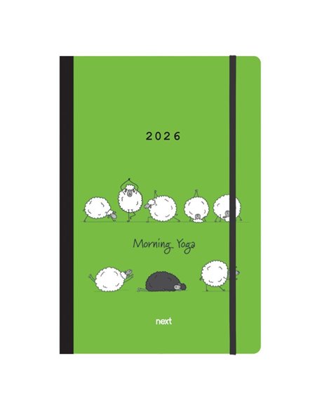 Next ημερολόγιο 2026 Trends Morning Yoga ημερήσιο flexi με λάστιχο 12x17εκ.