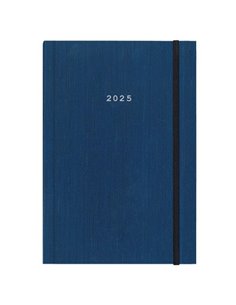Next ημερολόγιο 2025 fabric ημερήσιο δετό μπλε με λάστιχο 17x25εκ.