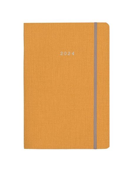 Next ημερολόγιο 2024 nomad ημερήσιο flexi μουσταρδί με λάστιχο 12x17εκ.