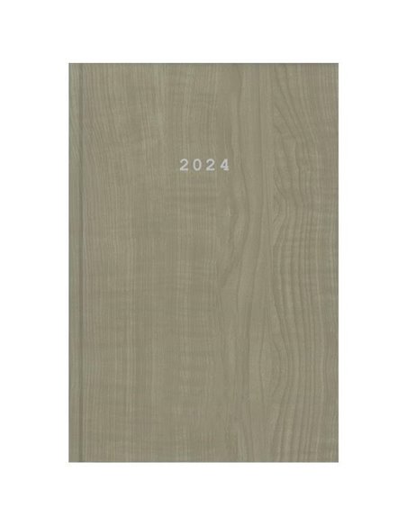 Next ημερολόγιο 2024 wood ημερήσιο δετό μπεζ 14x21εκ.