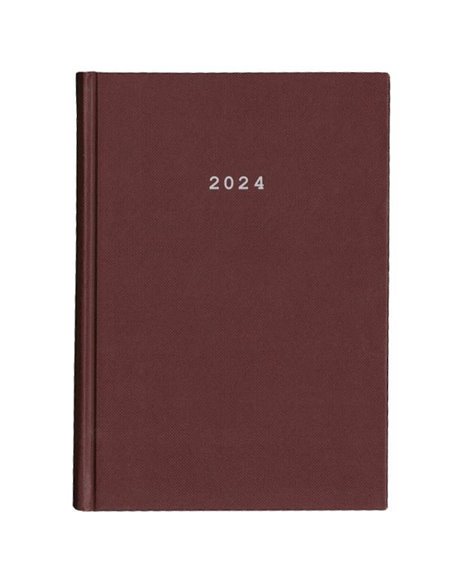 Next ημερολόγιο 2024 classic ημερήσιο δετό μπορντώ 17x25εκ.