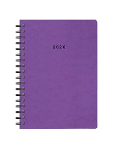 Next ημερολόγιο 2026 πρεσπάν ημερήσιο σπιράλ μωβ 14x21εκ. Δυνατότητα εκτύπωσης