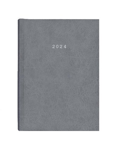 Next ημερολόγιο 2024 old leather ημερήσιο δετό γκρι 12x17εκ.