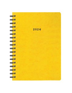 Next ημερολόγιο 2026 πρεσπάν ημερήσιο σπιράλ κίτρινο 17x25εκ.  Δυνατότητα εκτύπωσης