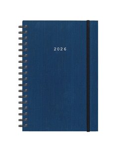 Next ημερολόγιο 2026 fabric plus ημερήσιο σπιράλ μπλε 17x25εκ.  Δυνατότητα εκτύπωσης