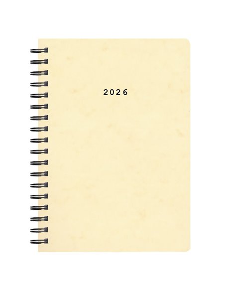 Next ημερολόγιο 2026 πρεσπάν ημερήσιο σπιράλ μπεζ 14x21εκ.  Δυνατότητα εκτύπωσης