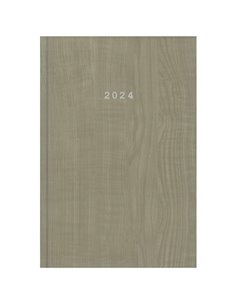Next ημερολόγιο 2024 wood ημερήσιο δετό μπεζ 12x17εκ.