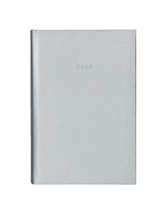 Next ημερολόγιο 2026 metallic ημερήσιο δετό ασημί 14x21εκ. Δυνατότητα εκτύπωσης