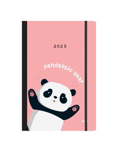 Next ημερολόγιο 2025 Trends ημερήσιο flexi με λάστιχο 14x21εκ. Panda