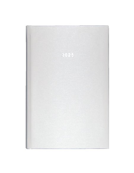 Next ημερολόγιο 2025 metallic ημερήσιο δετό λευκό 14x21εκ.