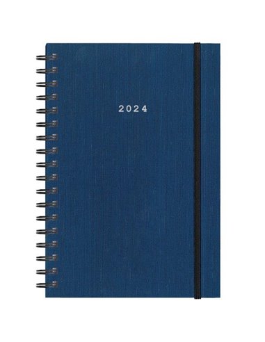 Next ημερολόγιο 2024 fabric plus ημερήσιο σπιράλ μπλε 17x25εκ.