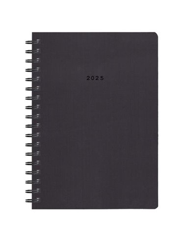 Next ημερολόγιο 2025 classic ημερήσιο σπιράλ μαύρο 17x25εκ.