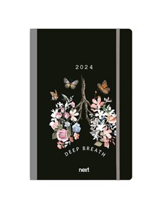 Next ημερολόγιο 2024 Trends ημερήσιο flexi με λάστιχο 12x17εκ. Deep breath
