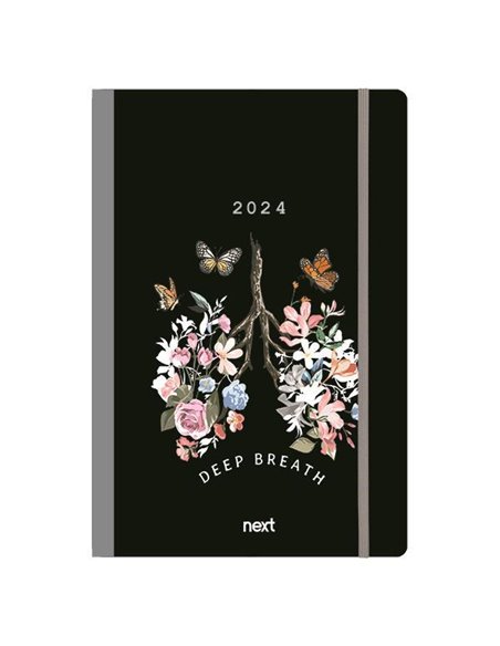 Next ημερολόγιο 2024 Trends ημερήσιο flexi με λάστιχο 12x17εκ. Deep breath