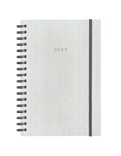 Next ημερολόγιο 2025 fabric plus ημερήσιο σπιράλ λευκό 17x25εκ.