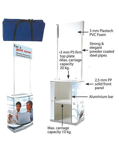 Σταντ προώθησης προιόντων 1596x900mm, με τσάντα μεταφοράς