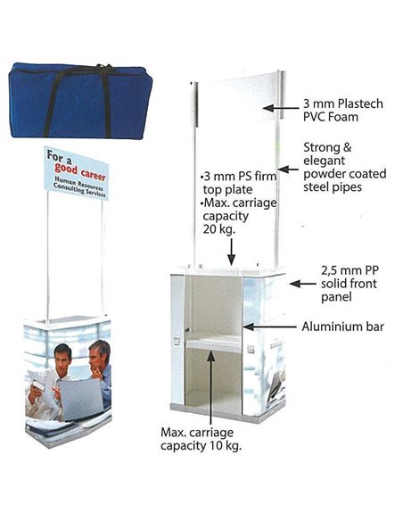 Σταντ προώθησης προιόντων 1596x900mm, με τσάντα μεταφοράς