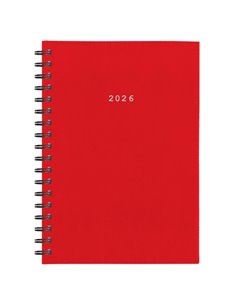 Next ημερολόγιο 2026 basic ημερήσιο σπιράλ κόκκινο 17x25εκ.  Δυνατότητα εκτύπωσης