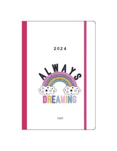 Next ημερολόγιο 2024 Trends ημερήσιο flexi με λάστιχο 12x17εκ. Rainbow