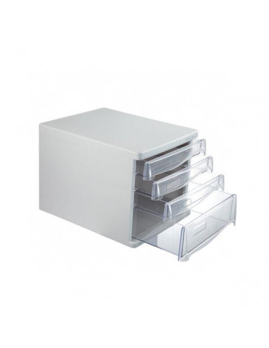 Comix συρταριέρα πλαστική με 4 συρτάρια γκρι Α4 Υ25x33,8x26,5εκ.