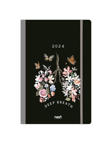 Next ημερολόγιο 2024 Trends ημερήσιο flexi με λάστιχο 14x21εκ. Deep breath