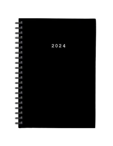 Next ημερολόγιο 2024 basic ημερήσιο σπιράλ μαύρο 12x17εκ.