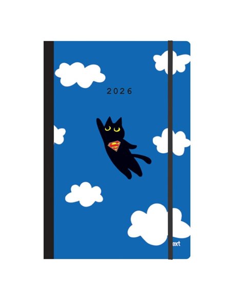 Next ημερολόγιο 2026 Trends Super cat ημερήσιο flexi με λάστιχο 12x17εκ.