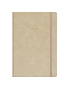 Next ημερολόγιο 2026 Cuba ημερήσιο flexi μπεζ με λάστιχο 14x21εκ. Δυνατότητα εκτύπωσης