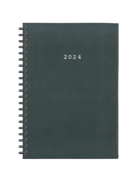 Next ημερολόγιο 2024 basic ημερήσιο σπιράλ γκρι 14x21εκ.