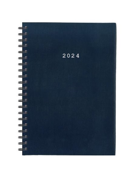 Next ημερολόγιο 2024 basic ημερήσιο σπιράλ μπλε 17x25εκ.