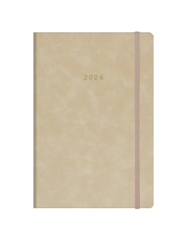 Next ημερολόγιο 2026 Cuba ημερήσιο flexi μπεζ με λάστιχο 17x25εκ. Δυνατότητα εκτύπωσης