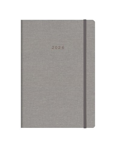 Next ημερολόγιο 2026 Nomads ημερήσιο flexi γκρι ανοιχτό με λάστιχο 17x25εκ.