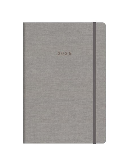 Next ημερολόγιο 2026 Nomads ημερήσιο flexi γκρι ανοιχτό με λάστιχο 17x25εκ.