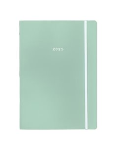 Next ημερολόγιο 2025 Pastel ημερήσιο flexi ανοιχτό πράσινο με λάστιχο 14x21εκ.