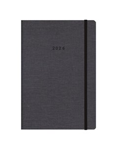 Next ημερολόγιο 2026 Nomads ημερήσιο flexi γκρι σκούρο με λάστιχο 17x25εκ.