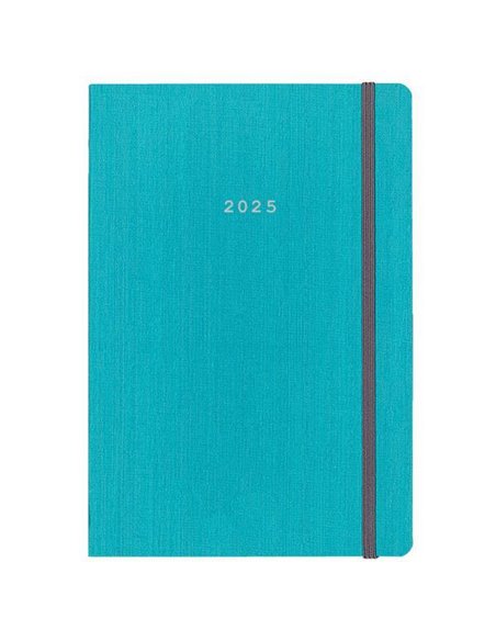 Next ημερολόγιο 2025 fabric ημερήσιο flexi γαλάζιο με λάστιχο 17x25εκ.