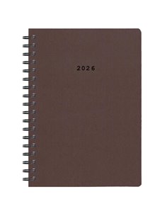 Next ημερολόγιο 2026 classic ημερήσιο σπιράλ καφέ 17x25εκ.  Δυνατότητα εκτύπωσης