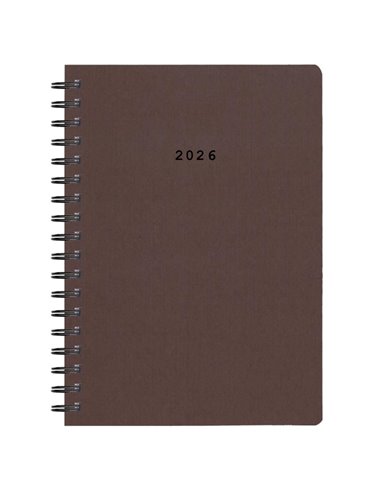 Next ημερολόγιο 2026 classic ημερήσιο σπιράλ καφέ 17x25εκ.  Δυνατότητα εκτύπωσης