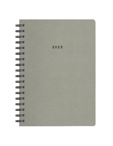 Next ημερολόγιο 2025 classic ημερήσιο σπιράλ γκρι 17x25εκ.