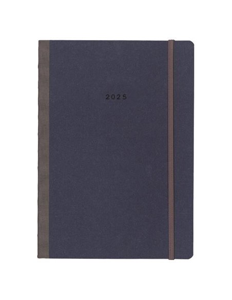 Next ημερολόγιο 2025 Natural εβδομαδιαίο flexi μπλε με λάστιχο 14x21εκ.