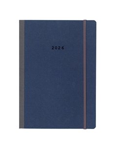 Next ημερολόγιο 2026 Natural εβδομαδιαίο flexi μπλε με λάστιχο 14x21εκ.