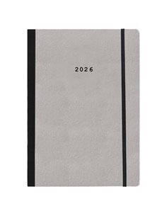 Next ημερολόγιο 2026 Natural εβδομαδιαίο flexi γκρι ανοιχτό με λάστιχο 14x21εκ.