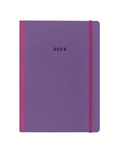 Next ημερολόγιο 2026 Natural εβδομαδιαίο flexi μωβ με λάστιχο 17x25εκ.