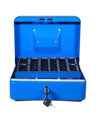 Κουτί φύλαξης-μεταφοράς χρημάτων μπλε 25x18x9εκ.