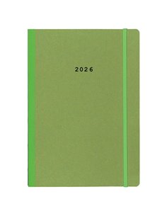 Next ημερολόγιο 2026 Natural εβδομαδιαίο flexi πράσινο με λάστιχο 17x25εκ.
