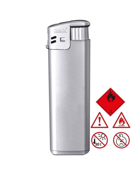 Αναπτήρας επαναγεμιζόμενος, γκρι, Υ8,2x2,5x1,1εκ.