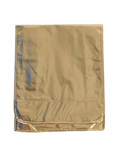 Τσάντα σε μεταλλικό χρώμα χρυσό 34x35x8εκ.