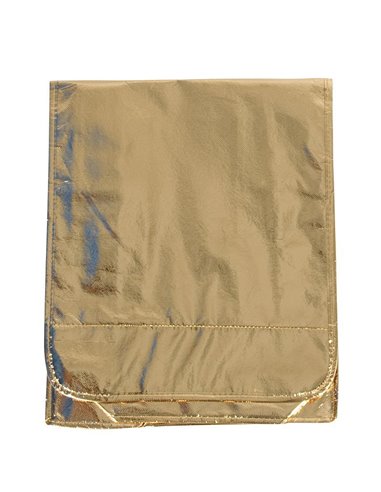 Τσάντα σε μεταλλικό χρώμα χρυσό 34x35x8εκ.